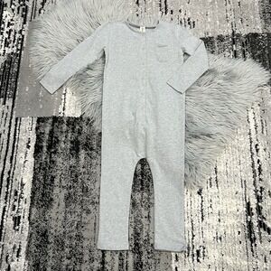 Gray Label Youth Long Sleeve Gray Melange Playsuit Romper Size 3-4T NWT ($66)